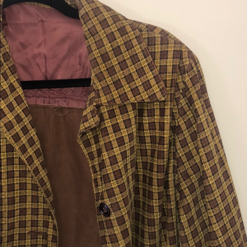 Vintage Hobo-Style Plaid Blazer